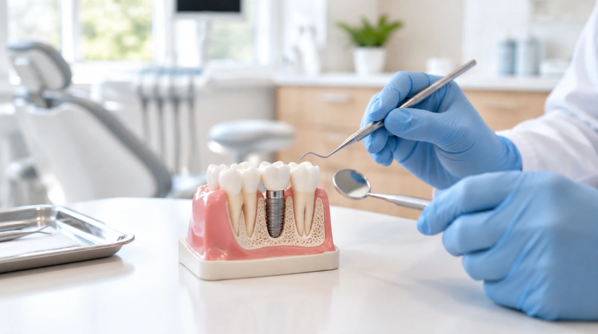 periimplantitis-causas-y-tratamiento Revisión de un implante dental en clínica de Donostia para valorar periimplantitis causas y tratamiento